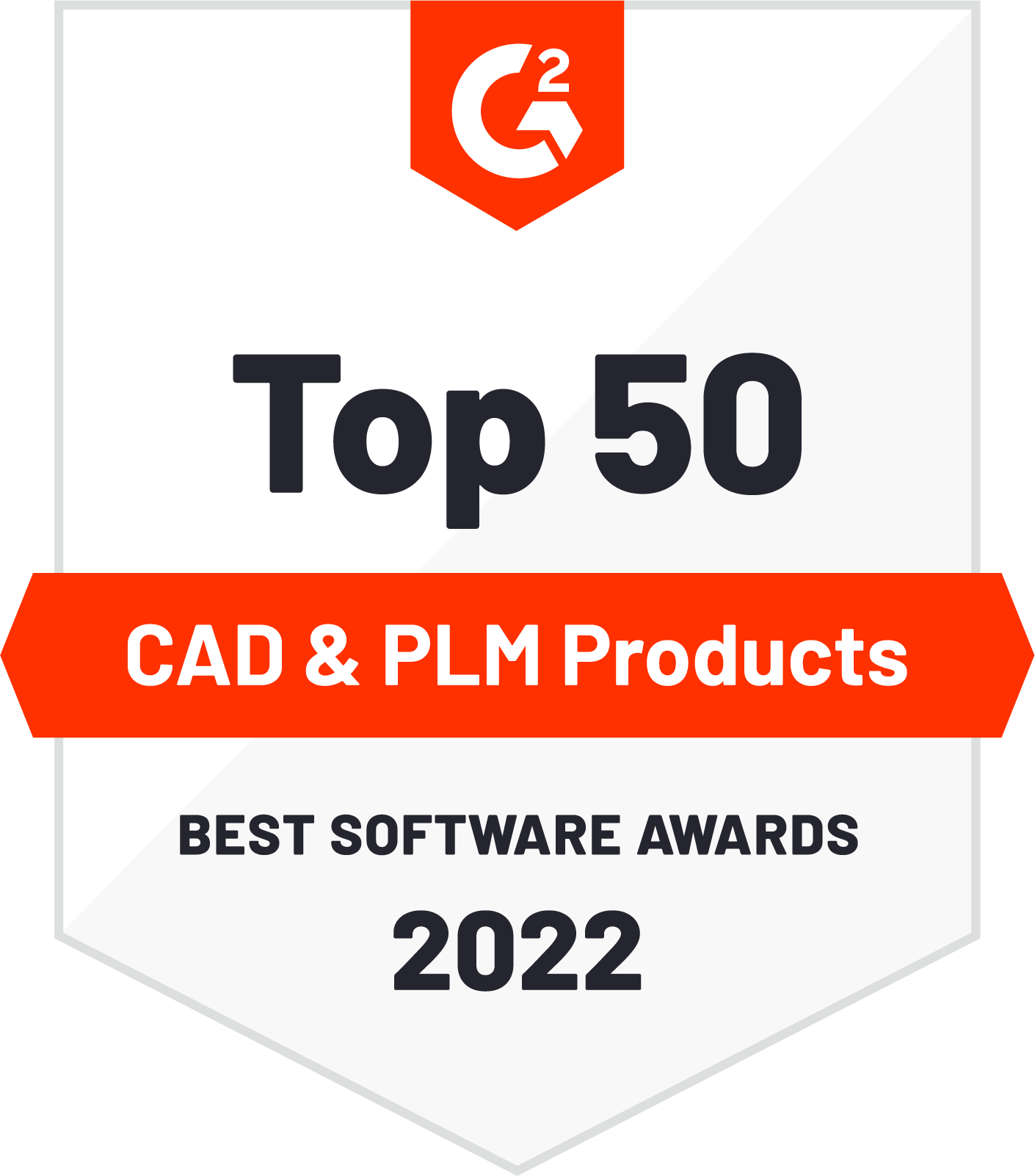 Top 50 CAD & PLM Products 2022 受賞バッジ