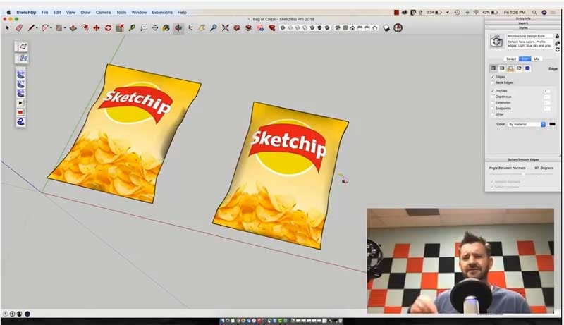 ポテトチップスの袋のモデリング方法 2 Sketchup Pro Japan ポテトチップスの袋のモデリング方法 2 Sketchup Pro Japan